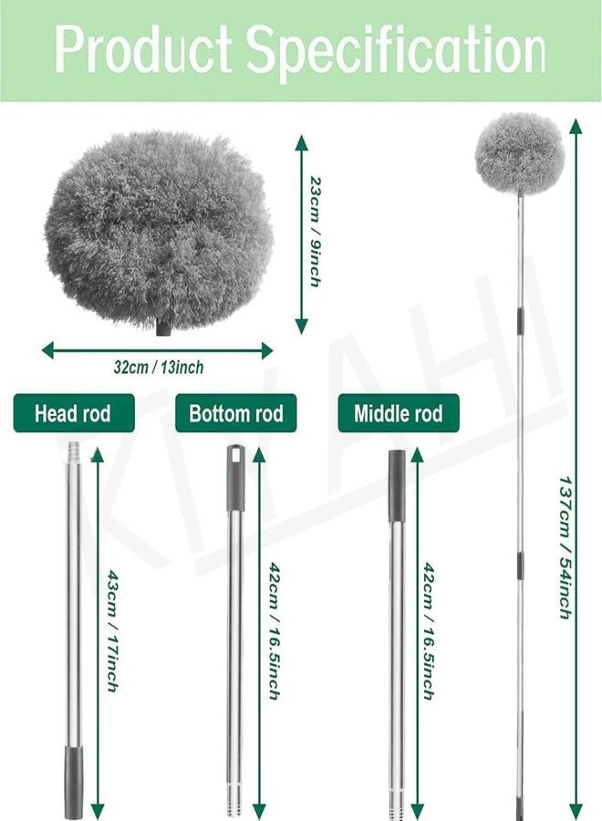 Mojmem Flexible Long-Handle Microfiber Fan Cleaner Brush - Foldable Duster for Home, Kitchen, Car, Ceiling Cleaning - Image 4